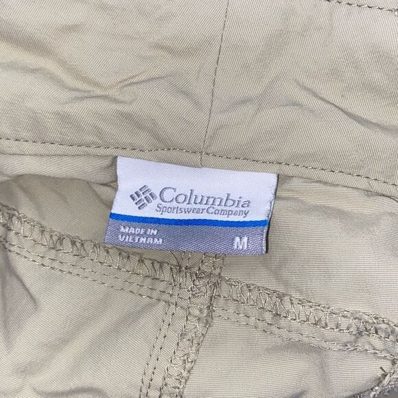 Columbia Women's Khaki Omni Shade Flat Front PFG Fishing Gear Shorts Medium - Picture 7 of 8